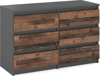 OEM C&oacute;moda Con Cajones Mueble Para Tv Para Sal&oacute;n Gris Estilo Antiguo Vintage 100 Cm