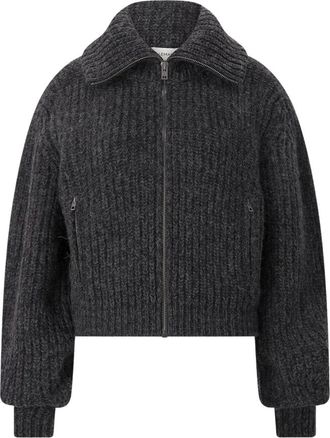 Christophe Lemaire Alpaca Ritsluiting Vest - Heren - Vesten - Grijs - L - Wol - Truien & Vesten