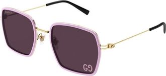 Gucci Zonnebrillen - Dames - Zonnebrillen - Roze - 52 MM - Accessoires
