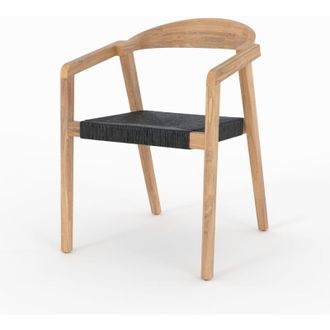 Rendez-Vous D&eacute;co Rendez-vous D&eacute;co - Silla de jard&iacute;n de madera de teca reciclada y rat&aacute;n sint&eacute;tico - Malio