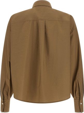 Brunello Cucinelli Dazzling Seabed Embroidery Shirt - Khaki