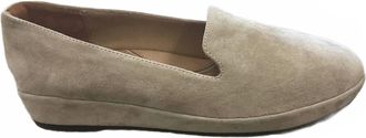 L'Amour Des Pieds Womens Carlow Platform Wedge Loafer In Taupe Kid Suede