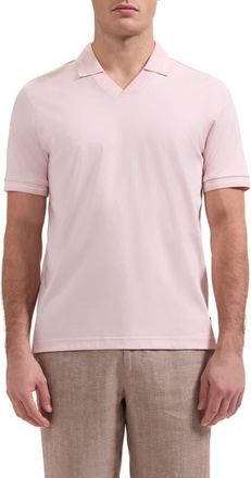 Bugatchi Pima Cotton Johnny Collar Polo in Primerose at Nordstrom, Size Xx-Large