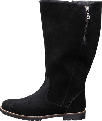 Sheego Weitschaftstiefel SHEEGO, Damen, Gr. 37, XXL-Schaft, schwarz, Leder, Veloursleder, Schuhe Weitschaftstiefel