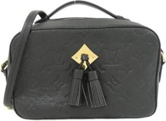 Louis Vuitton Pre-owned Saintonge Monogram Empreinte Shoulder Bag - Dames - Vintage Handtas - Zwart - ONE Size - Leer - Vintage