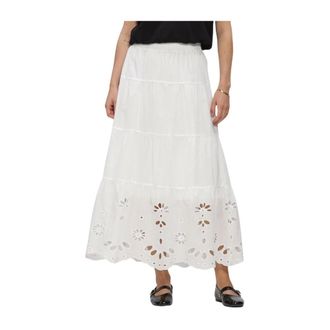 Y.A.S Y.a.s - Yasline HW Lange Rok - Dames - Rokken - Wit - Maat: L Katoen
