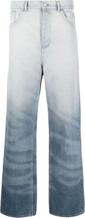 Botter Wide Jeans, male, Blue, Size: S Crystal-embellished Wide Leg Jeans