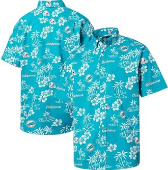 Reyn Spooner Mens Reyn Spooner Aqua Miami Dolphins Kekai Button-Up Shirt at Nordstrom, Size Xxx-Large