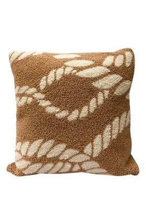 R16 Home Twister Tan Indoor/Outdoor Throw Pillow in Tan White at Nordstrom Rack, Size 16X16