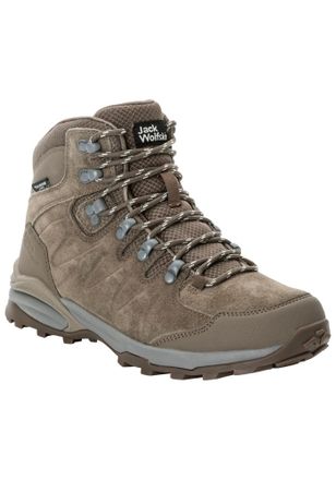 Jack Wolfskin Hikingschuh JACK WOLFSKIN REFUGIO TEXAPORE MID W, Damen, Gr. UK 4,5 - EU 37,5, Normalschaft, braun (chestnut), Obermaterial: Leder; Obermaterial 2: Te