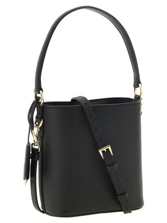 Prada Saffiano Leather Bucket Bag - Black
