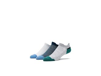 Feetures Elite Max Cushion No Show Tab 3-Pair Pack No Show Socks Shoes Blue Wave/White Tide/Stone Ivy : MD (US Mens Shoe 6-8.5 - Womens Shoe 7-9.5)