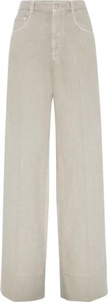 Brunello Cucinelli pressed crease straight-leg jeans - Green