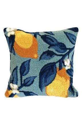 R16 Home Lemon Vine Accent Pillow in Aqua/Multi at Nordstrom Rack