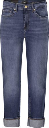 7 For All Mankind Relaxed Skinny Boyfriend-Jeans mit mittlerer Taille