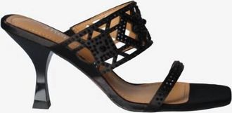 J. Rene&eacute; Womens Vardana Slip On Sandals In Black Satin