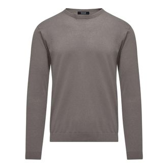 Bomboogie Jersey de cuello redondo de lino y algod&oacute;n - Knitwear - Hombre - Gris - M