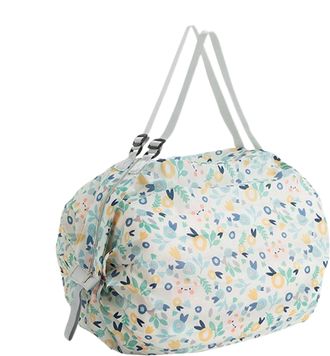 Generic Foldable Reusable Shopping Bags - Tear-Resistant Nylon Fabric | Large Waterproof Work Shoulder Handbag With Compartments | Eco-Friendly Grocery Tote S