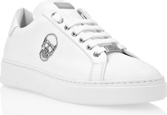 Philipp Plein Low-Top Sneakers Skull Unisex in White at Nordstrom, Size 35