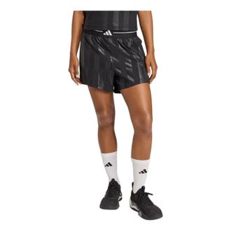 adidas (WMNS) adidas Hyperglam 3-Stripes Emboss Woven Shorts Asia Sizing Black KD7025
