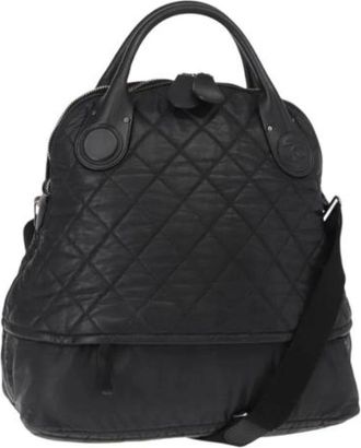 Chanel Pre-owned Handbags, female, Black, Size: ONE SIZE Pre-owned Nylon Handbag