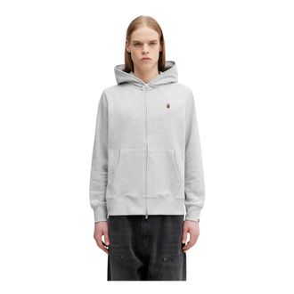 A Bathing Ape A Bathing Ape, Hoodies & sweatvesten, Heren, Grijs, 2Xl, Katoen, One Point Full Zip Hoodie