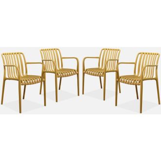 Sweeek Set 4 poltrone da giardino in plastica