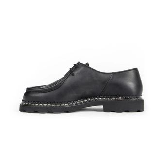 Paraboot Laced Shoes, male, Black, Size: 7 US Michael Leather Derby