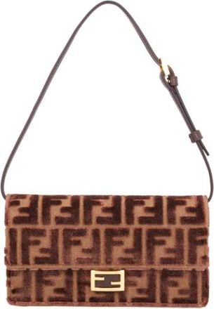 Fendi Dames, Tassen, Bruin, Maat: ONE Size Velours