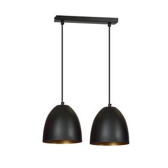 Wonderlamp Regleta De Techo Jonix Negro/oro (2 Luces)