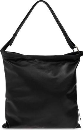 Jil Sander Leren Tas - Heren - Schoudertassen - Zwart - ONE Size - Leer - Tassen