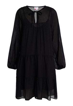 Izia Midi-jurk met gestreept dessin Dames zwart