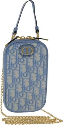Dior Pre-owned Trotter Canvas Schoudertas - Dames - Vintage Schoudertas - Blauw - ONE Size - Vintage