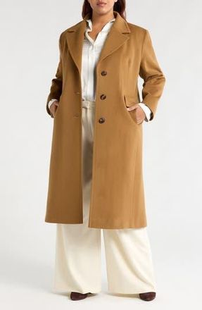 Fleurette Holland Longline Wool Coat in Vicuna at Nordstrom Rack, Size 14W