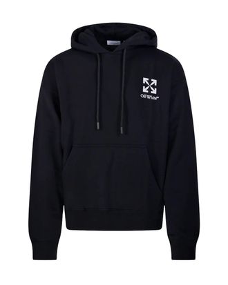 Off-white Small Arrow Logo Hoodie in Black Cotton
