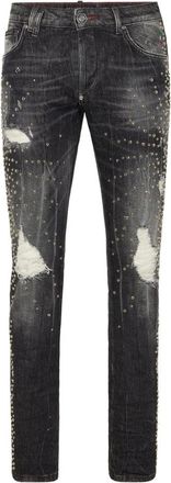 Philipp Plein Heren, Jeans, Grijs, Maat: W32