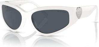 Tiffany & Co. Wit/Donkergrijs Zonnebril - Dames - Zonnebrillen - Wit - 59 MM - Accessoires