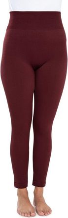 Muk Luks Fleece Lined Leggings - 4 Waistband in Wine at Nordstrom, Size Medium