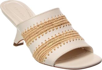 SIMKHAI Simkhai Shadow Mule Raffia & Leather Sandal