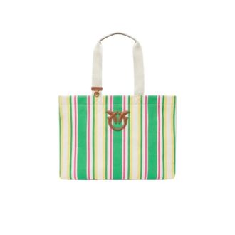 Pinko Maxi Shopper Rayas - Dames - Shoppers - Veelkleurig - ONE Size - Katoen - Tassen