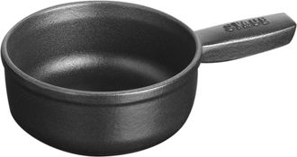Staub Cast Iron 12-oz Mini Cheese Fondue Pot - Matte Black