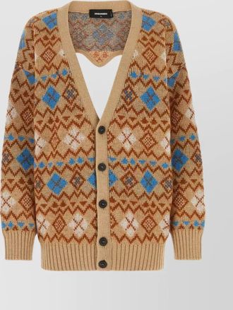 Dsquared2 heart vintage shetland wool cardigan