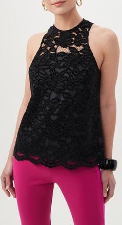 Trina Turk Johana Lace Top in Black at Nordstrom Rack, Size X-Large