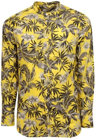 Paolo Pecora Koreanse Kraag Katoenen Tailoring Shirt - Heren - Casual Overhemden - Veelkleurig - L - Katoen - Overhemden