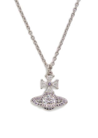 Vivienne Westwood Mila orb Pav&eacute; Necklace - Silver - One Size