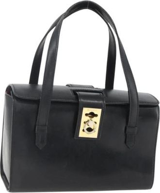 Celine Pre-owned Handbags, female, Black, Size: ONE SIZE Pre-owned Vintage Leather Handbag