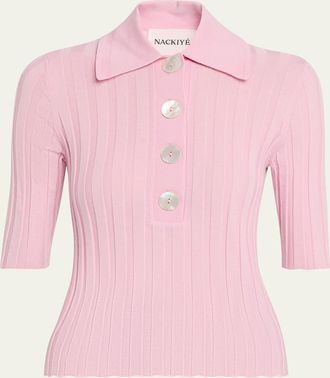 Nackiy&eacute; Sugarman Short Sleeve Knit Polo