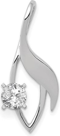 Diamond2Deal 14k White Gold Fancy Diamond Slide Peg Mtg