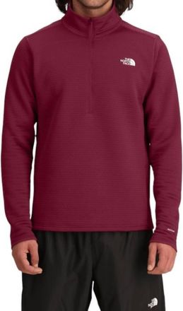 The North Face Dotknit Thermal Quarter Zip Top In Beetroot