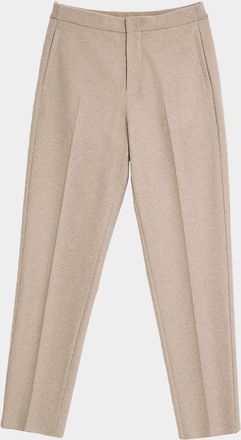 Loro Piana Mens Breia Wool and Cashmere Zip-Pocket Trousers